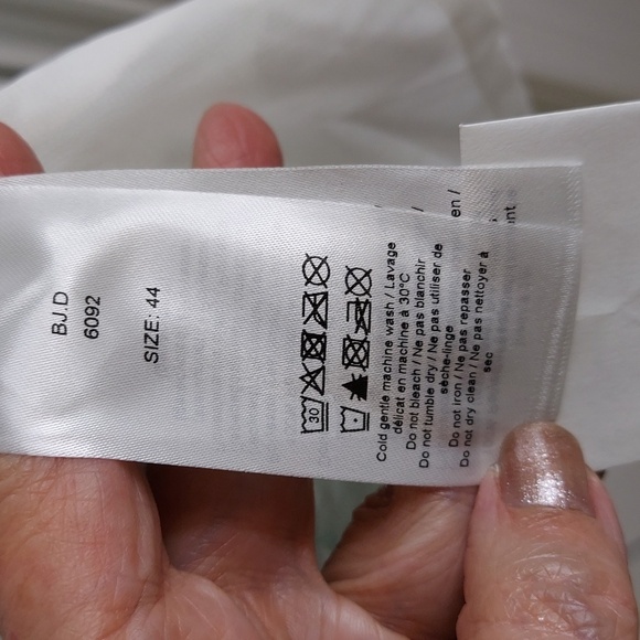 GANNI Dress, NWT, Pastels, Micro-Pleats, Ruffles, Size 14 - Picture 14 of 15